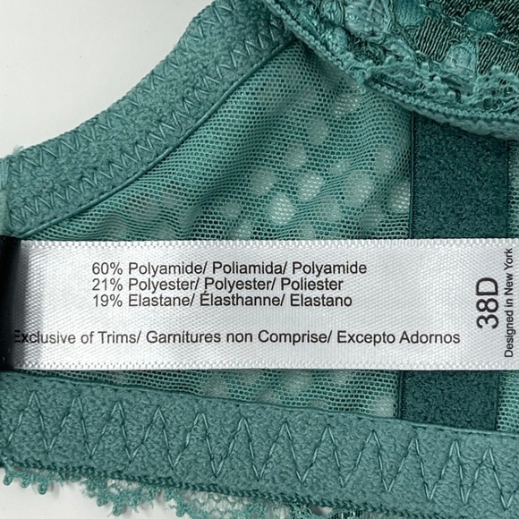 NWT Adore Me Jana Push Up Bra. Oil Blue/Mallard Green. Size 38D - Picture 4 of 8